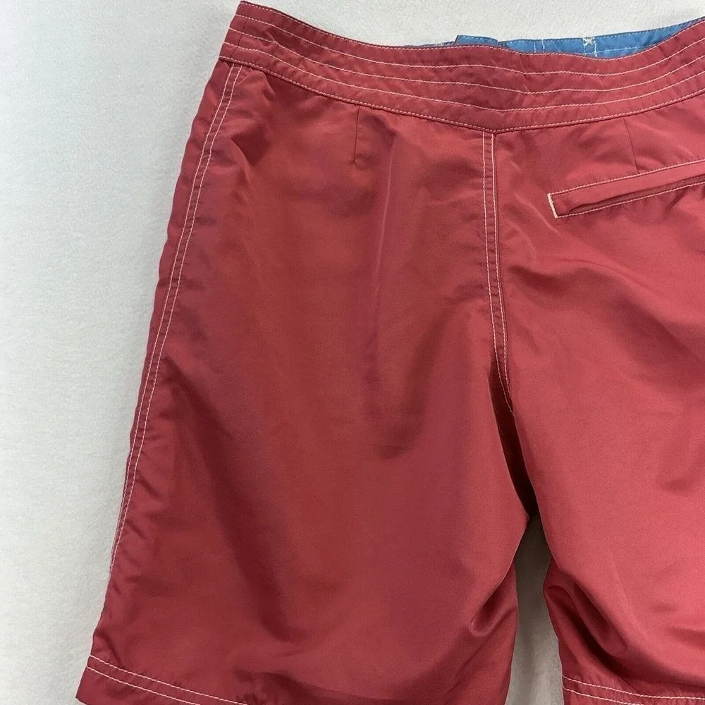 Vineyard Vines Mens Board Shorts 30 Pink Cargo Drawstring Swim Trunks Whale Logo